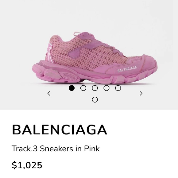 NIB Balenciaga Track.3 Sneakers in Pink - Picture 9 of 9